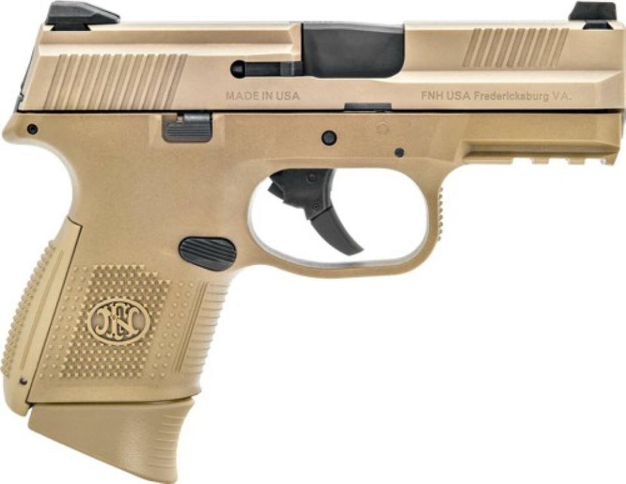 FN FNS-9C 9mm Compact 3.6" Barrel Full Flat Dark Earth 12rd Mag