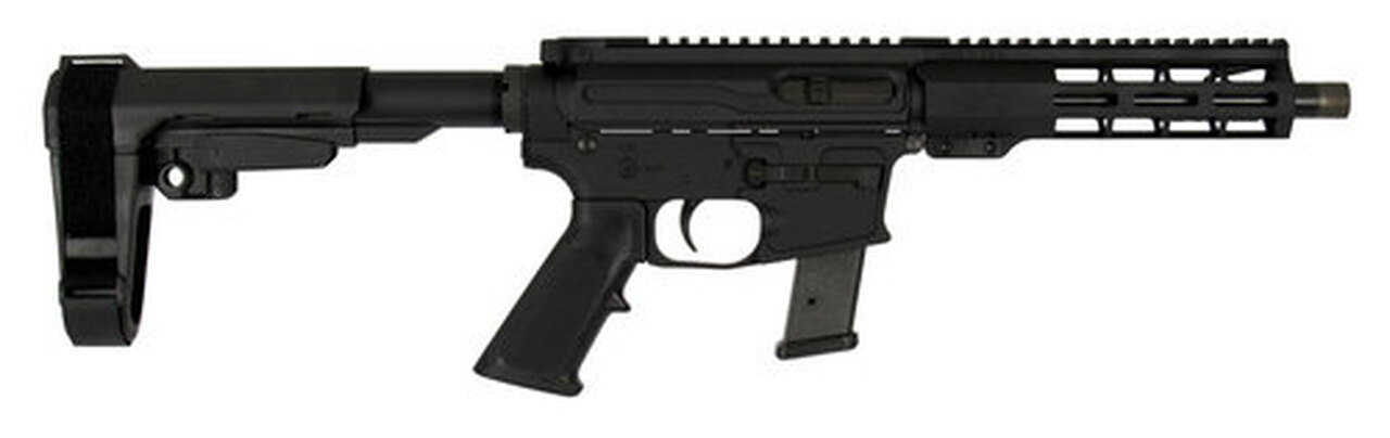 Windham RP9 GMC Pistol, 9mm, 9" Barrel, 17rd, SB Tactical Arm Brace, Black