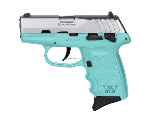 SCCY CPX-4 380 ACP, 2.96" Barrel, Sky Blue, 10rd