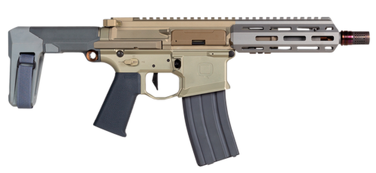 Q Sugar Weasel AR-15 Pistol 300BlackOut 7" Barrel, Flat Dark Earth, SBA3 Pistol Stabilizing Brace, 30rd Mag