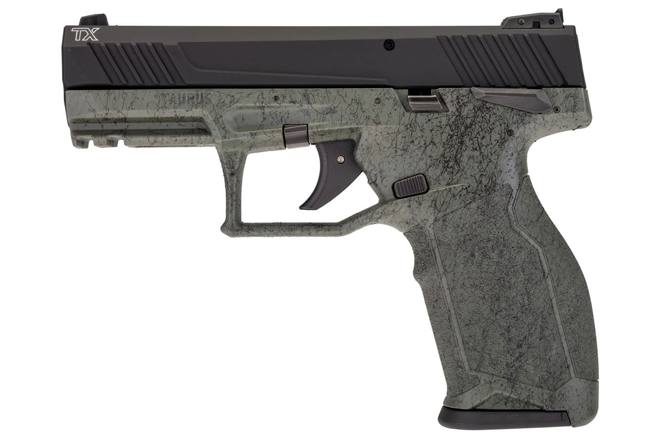 TX22 22LR Special Edition Rimfire Pistol with Special Edition Green/Black Splatter Finish