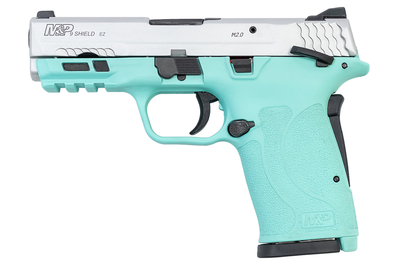 MP9 Shield EZ 9mm Pistol with Robins Egg Blue Frame and Silver Slide