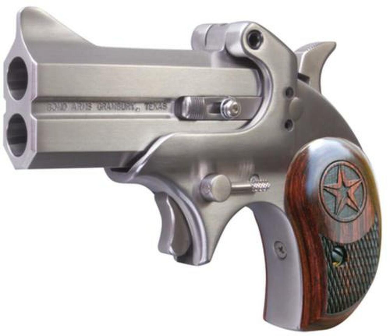 Bond Arms Cowboy Defender 410/45LC 3" 2rd Lam Rosewood Grip Satin SS