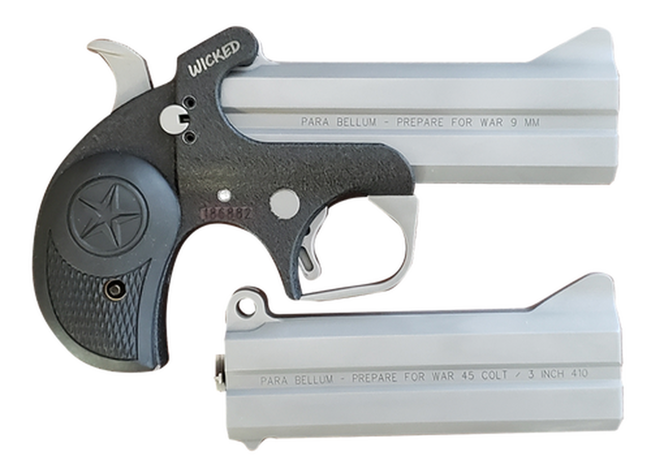 Bond Arms 9mm Wicked 9mm, 4.25" Barrel, 45/410 Barrel Included, Black, 2rd
