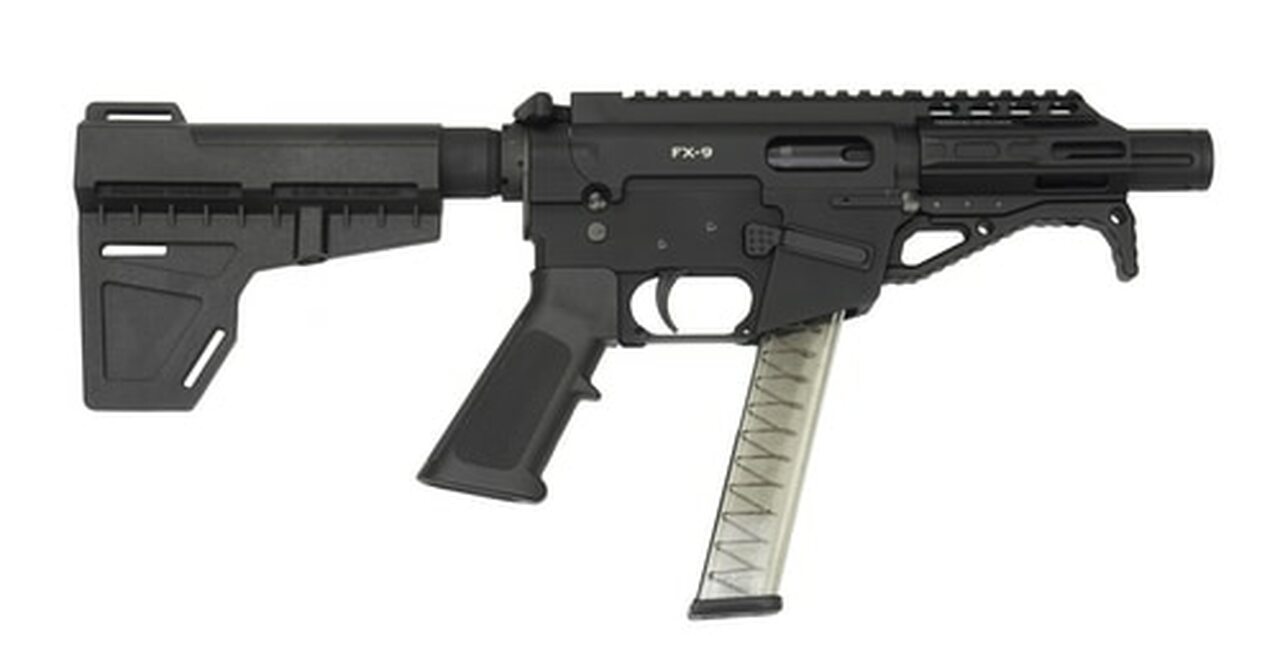 Freedom Ordnance FX9 9mm, 4.5" Barrel, Aluminum Frame, Black, Plastic Grip, Manual Safety, Uses Glock Style Magazines, 31Rd, 1 Magazine