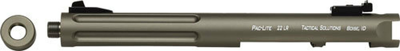Tactical Solutions Pac-Lite Ruger Mark I,II,III, 6" Fluted Matte OD Green Barrel 22LR