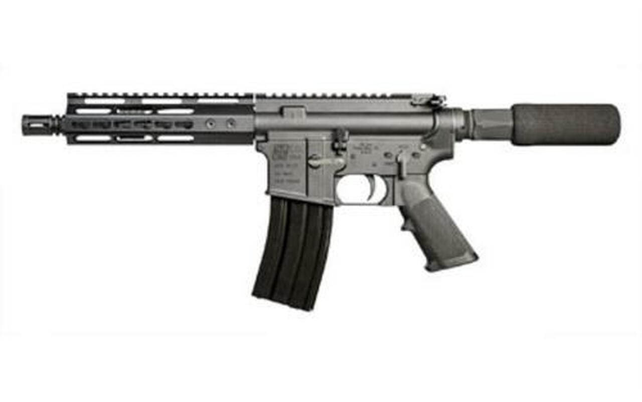 IO AR-15 Pistol, 223/5.56, 7" Barrel, Black, 7" Free Float KeyMod Rail 30Rd Mag