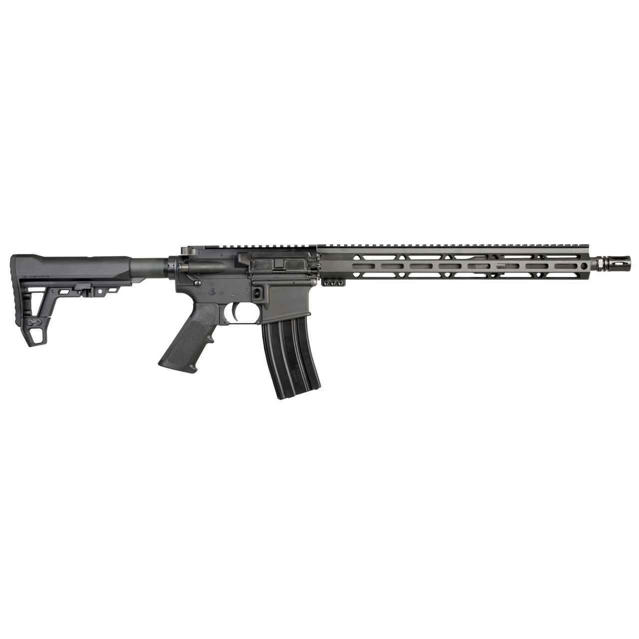 I.O. M215-ML15 AR-15, 223/556, 16" Barrel, Black, 6 Position Stock, 15" M-LOK Rail, 30 rd Mag