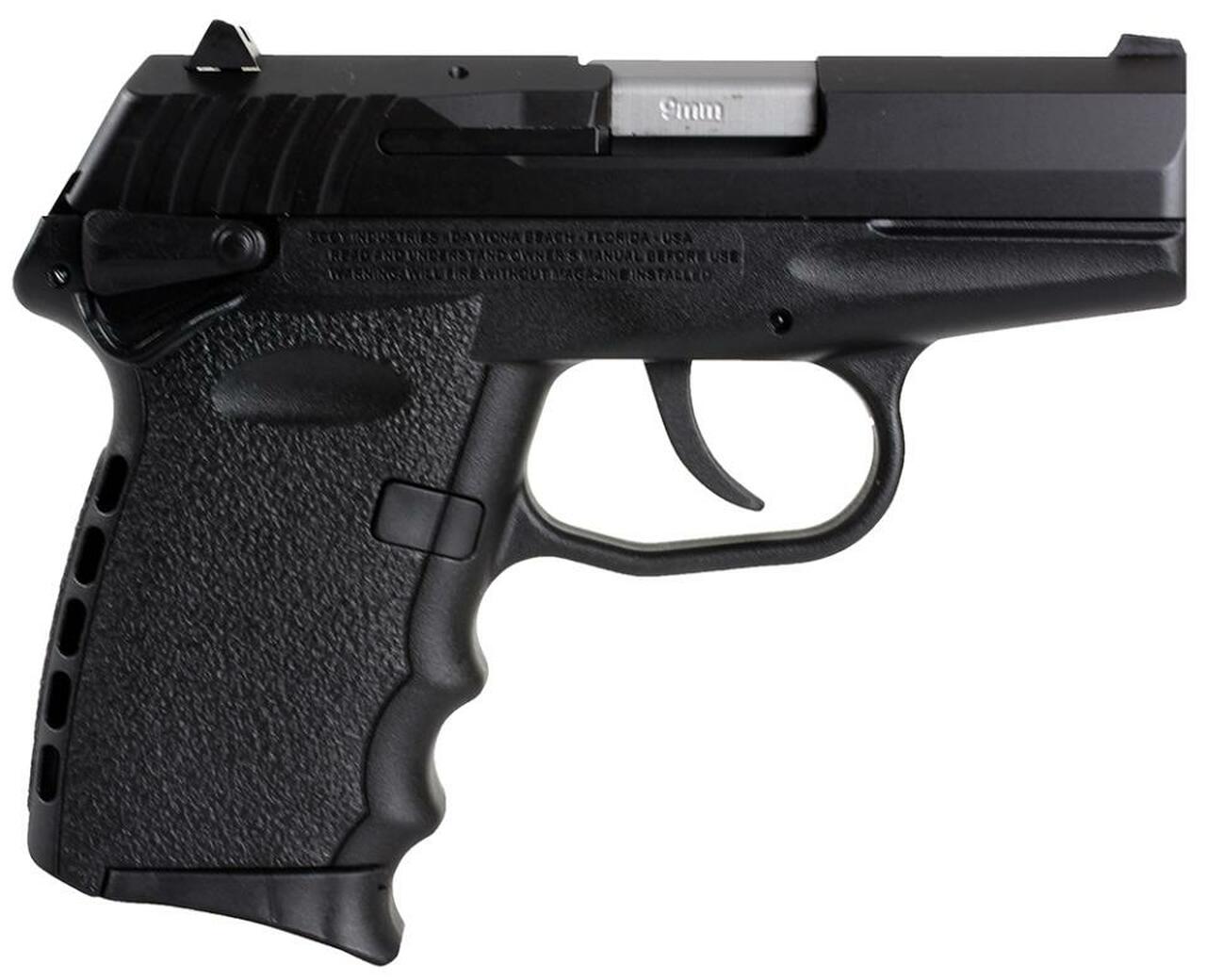 SCCY CPX-1 9MM 3.1" Carbon Black Hard Nitride, Manual Safety 10 Round
