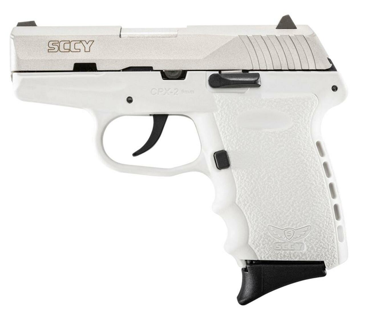 SCCY CPX2 9mm, 3.1" Barrel White Polymer Frame S Slide 10rd Mag
