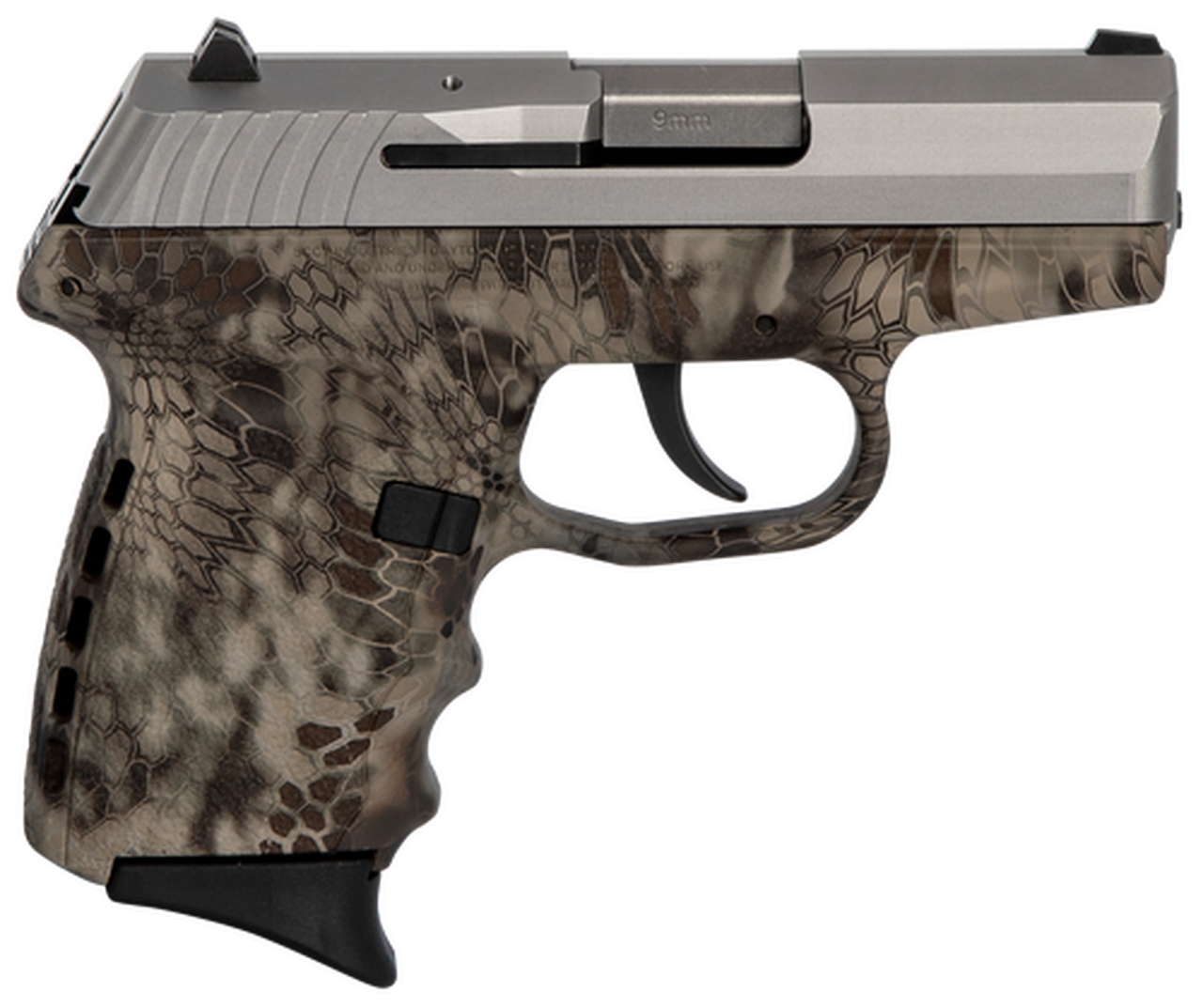SCCY CPX-2 Carbon 9mm, 3.1" Barrel, Kryptek Highlander Grip, Stainless Steel Slide, 10rd