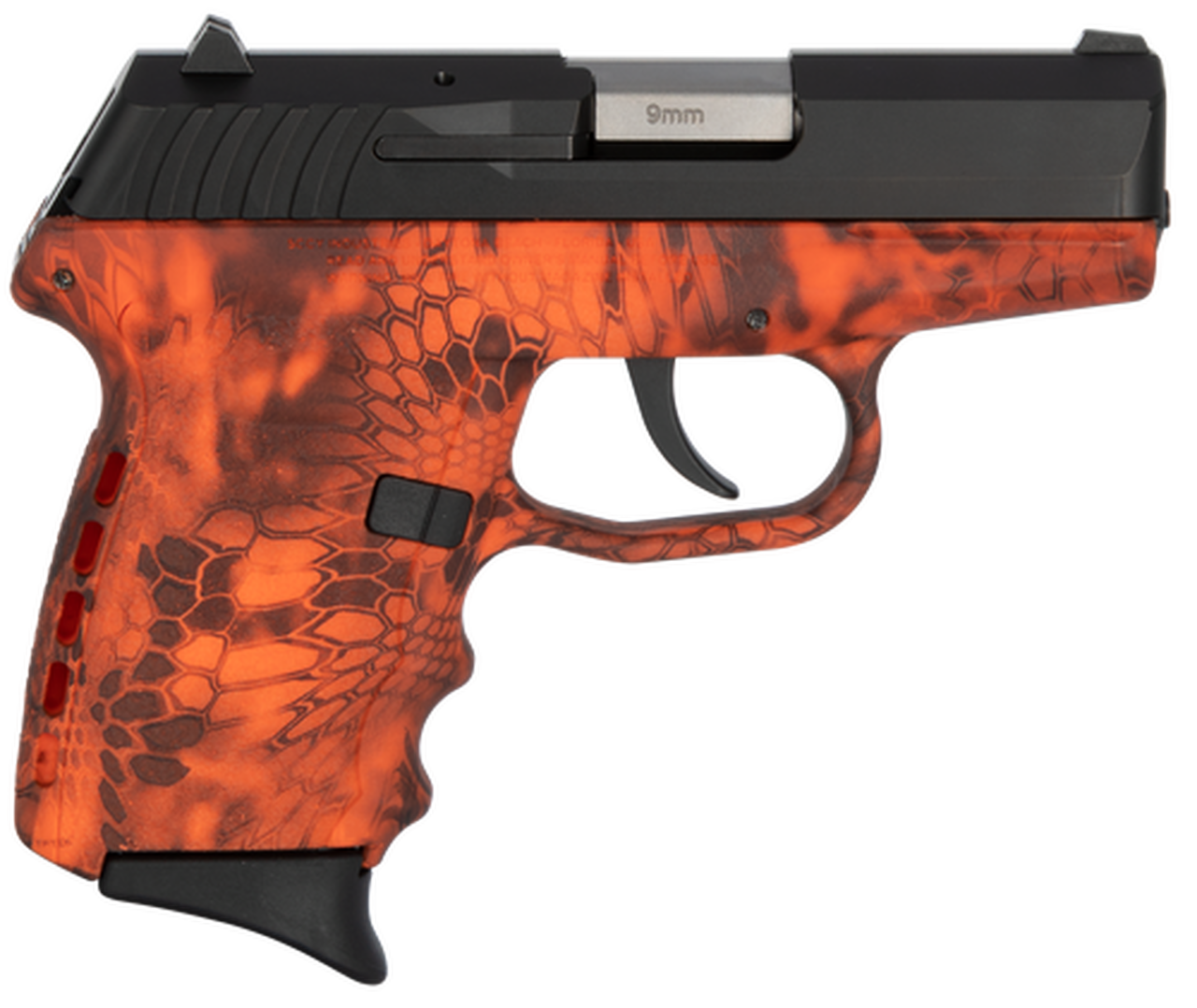 SCCY CPX-2 Carbon 9mm, 3.1" Barrel, Kryptek Inferno Polymer Grip, Black Stainless Steel Slide, 10rd