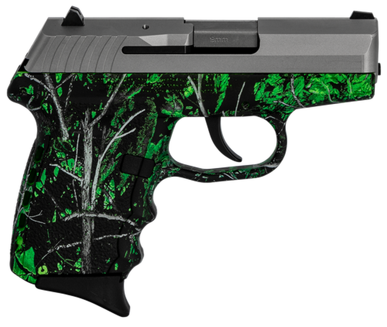 SCCY CPX-2 Carbon 9mm, 3.1" Barrel, Moon Shine Toxic Camo Grip, Stainless Steel Slide, 10rd