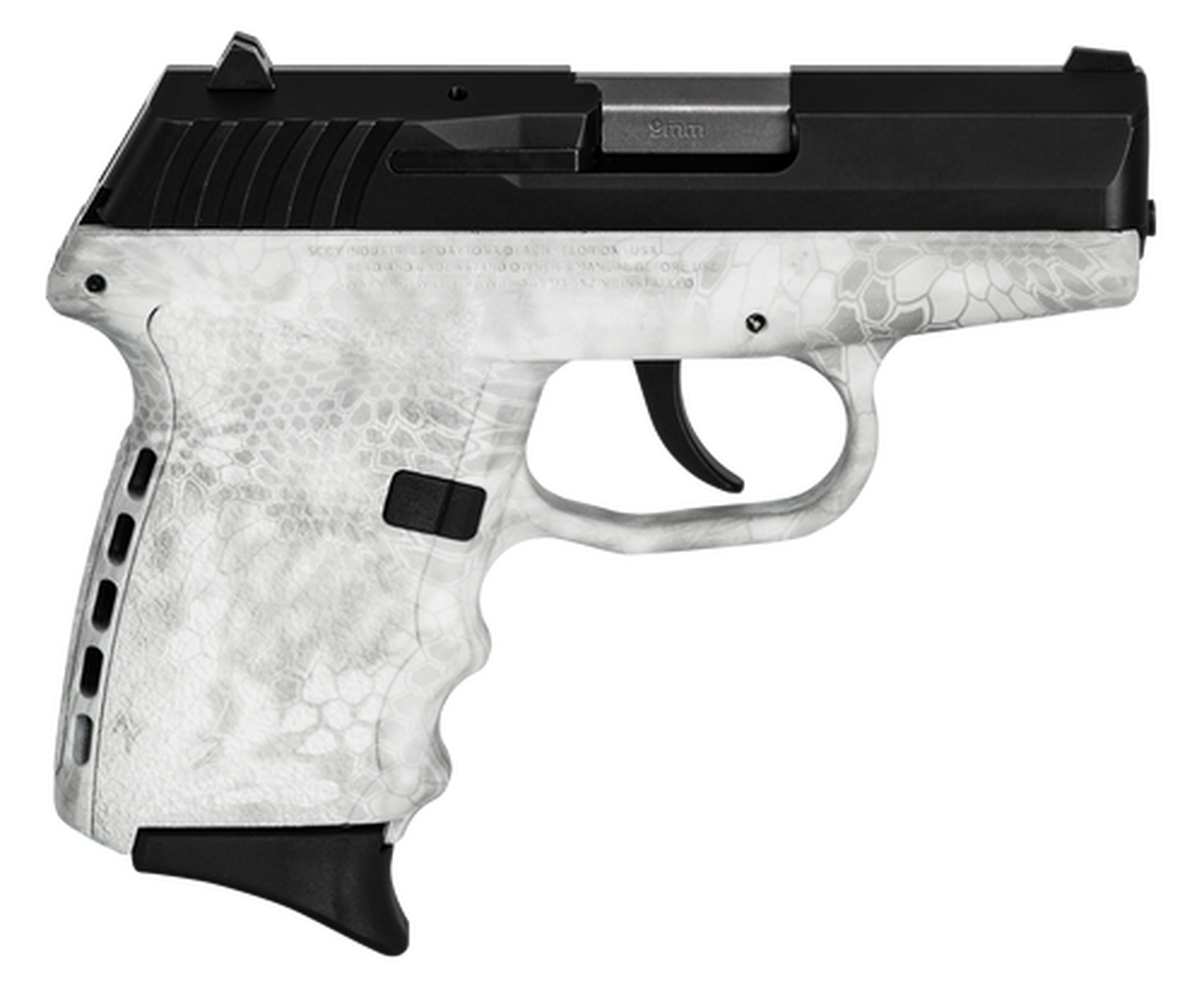 SCCY CPX-2 Carbon 9mm, 3.1" Barrel, Kryptek Yeti Grip, Black Stainless Steel Slide, 10rd