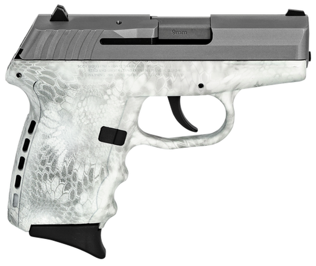 SCCY CPX-2 Carbon 9mm, 3.1" Barrel, Kryptek Yeti Grip, Stainless Steel Slide, 10rd