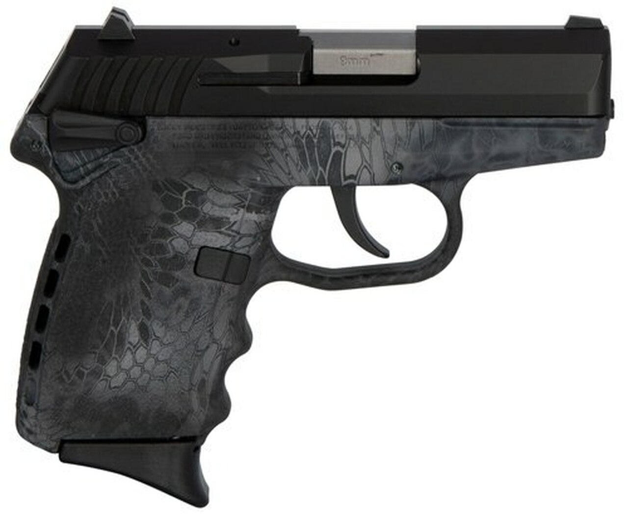 SCCY CPX-1 Carbon 9mm, 3.1" Barrel, Kryptek Typhon Polymer Grip, Black Stainless Steel Slide, 10rd
