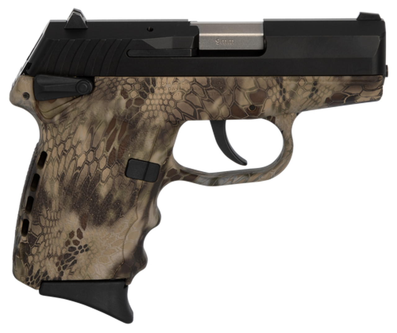 SCCY CPX-1 Carbon 9mm, 3.1" Barrel, Kryptek Highlander Grip, Black Stainless Steel Slide, 10rd