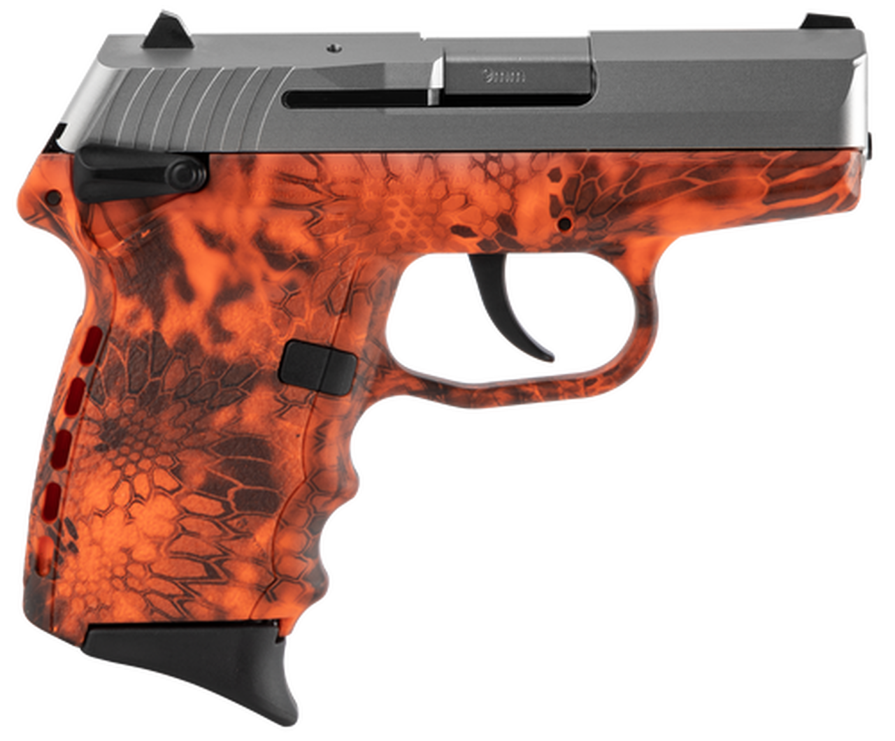 SCCY CPX-1 Carbon 9mm, 3.1" Barrel, Kryptek Inferno Grip, Stainless Steel Slide, 10rd