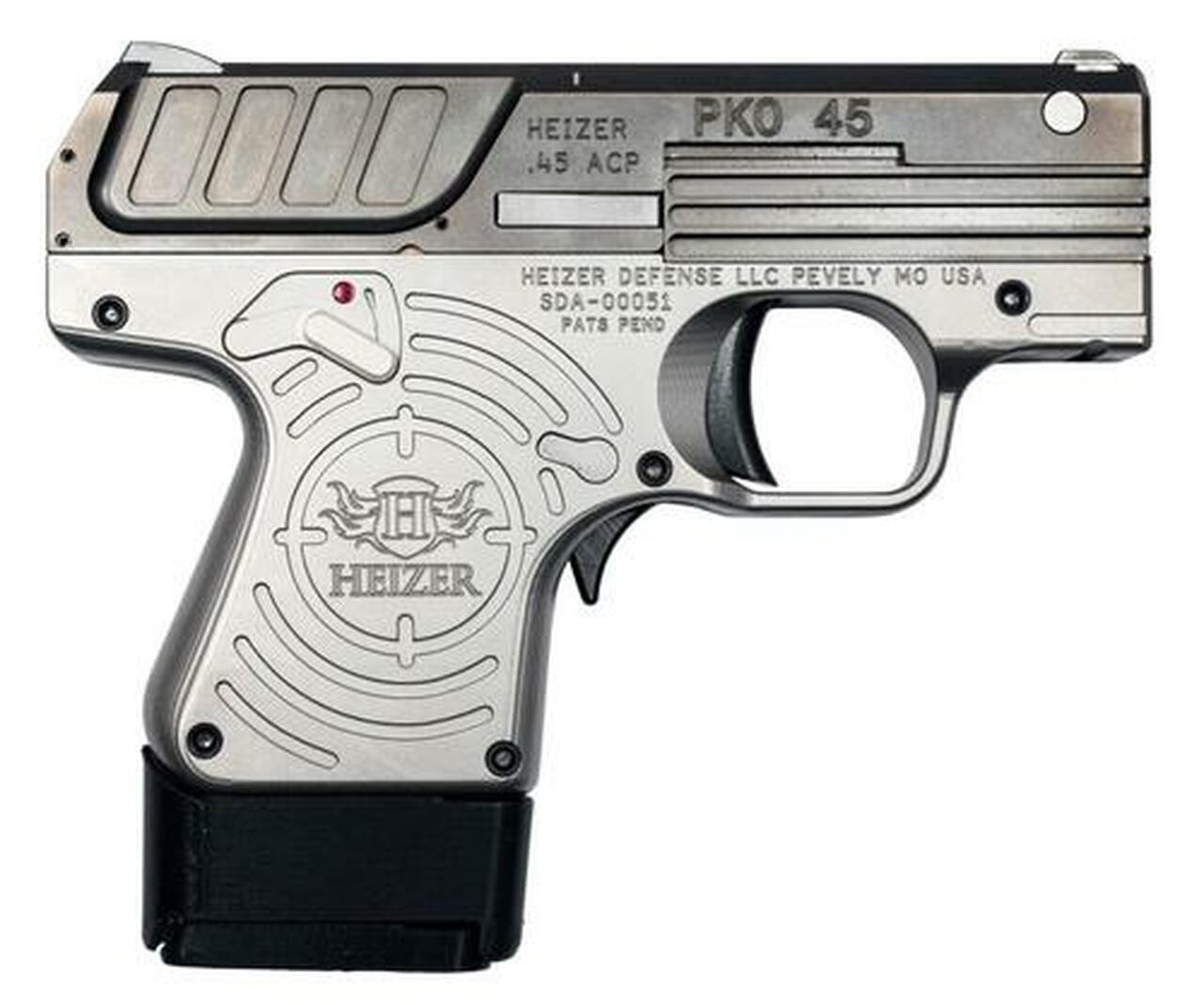 Heizer PKO45 ACP, 2.75" Barrel, 5rd, Gray Frame