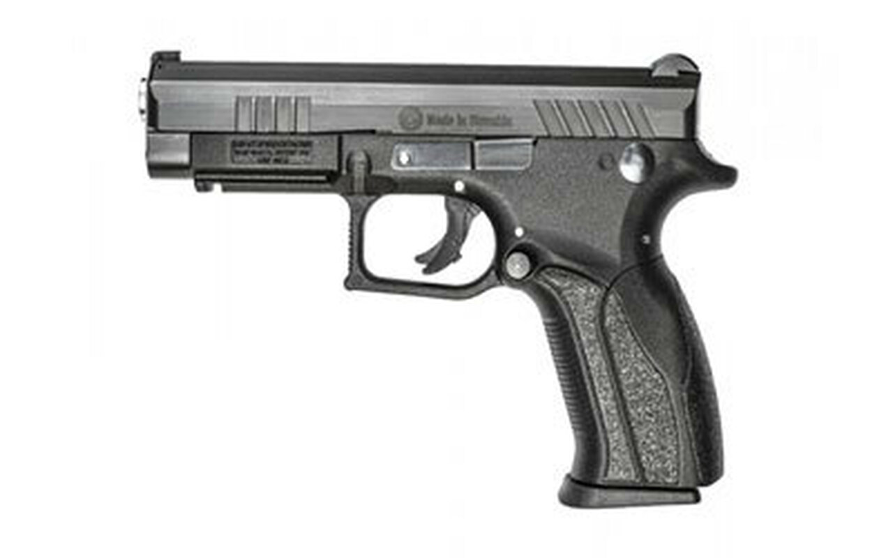 Grand Power Q100 9mm Double, 4.3", Black Polymer Grip, Black, 12rd