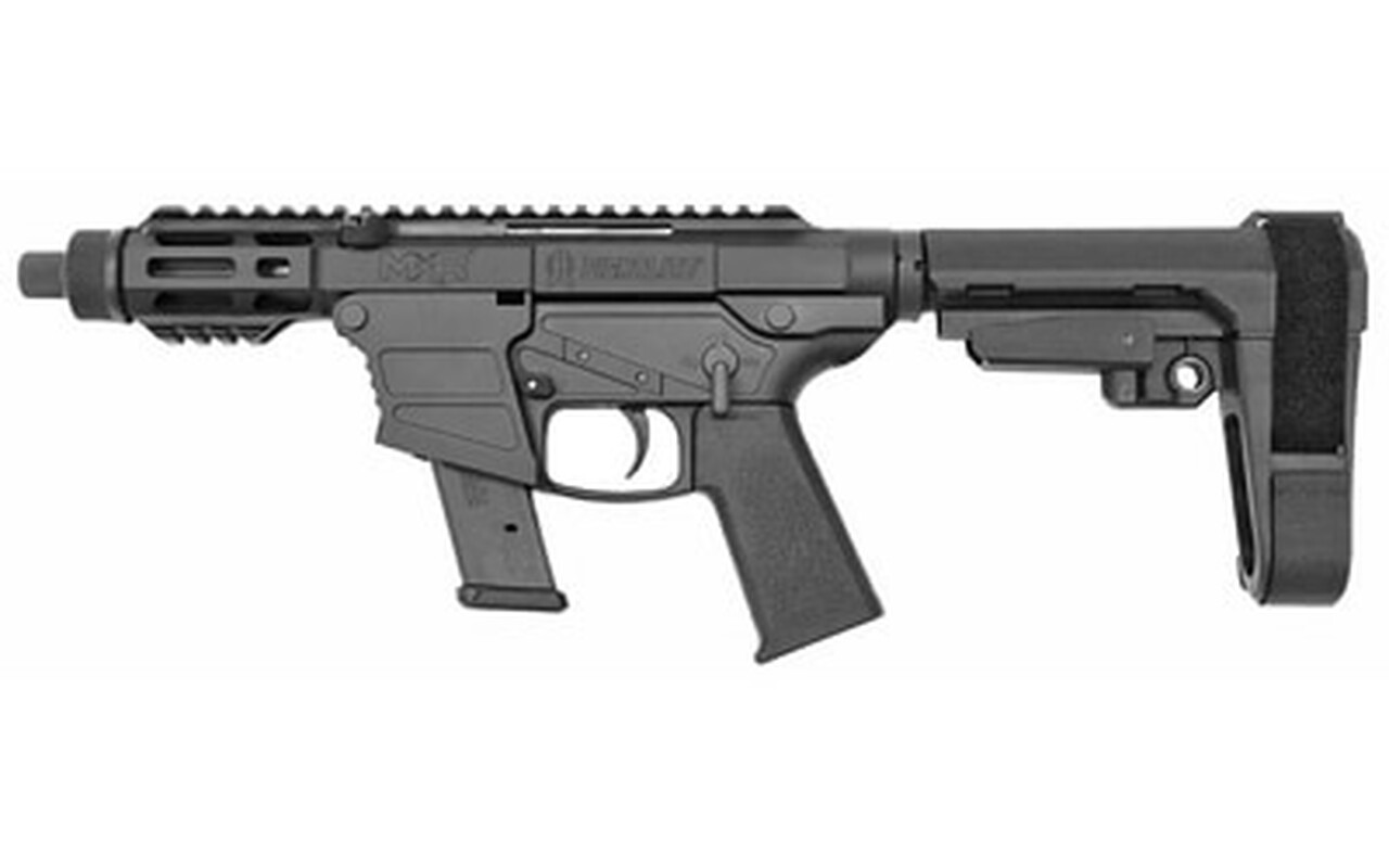 Fightlite MXR AR-15 Pistol 9mm, Glock Mags, 5" Barrel, Poly Frame, SBA3 Pistol Brace, M-Lok Forend, 17rd Glock Mag
