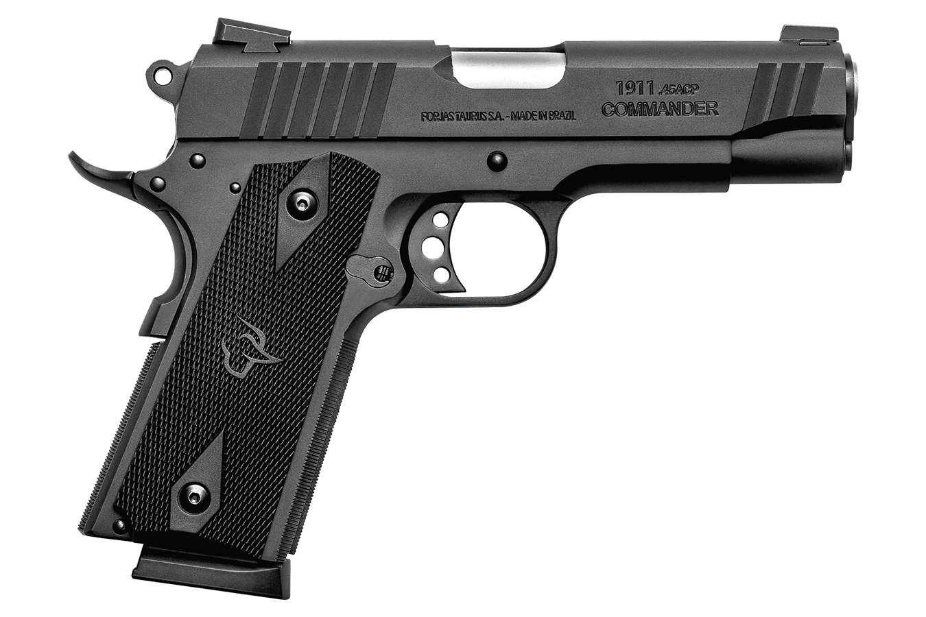 1911 Commander 45 ACP Semi-Auto Pistol with Matte Black Finish