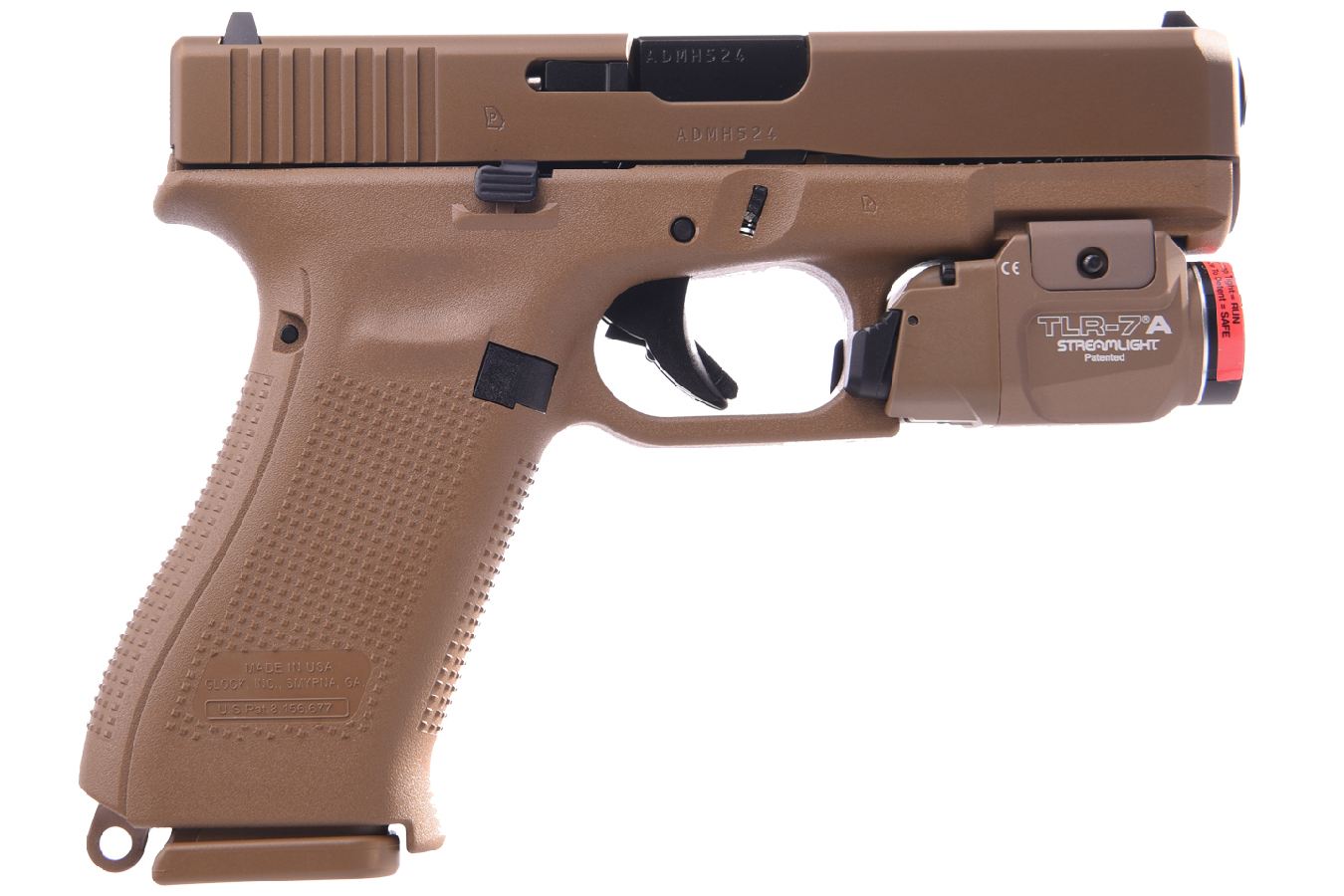 19x 9mm Full-Size FDE Pistol with Streamlight TLR7A Light