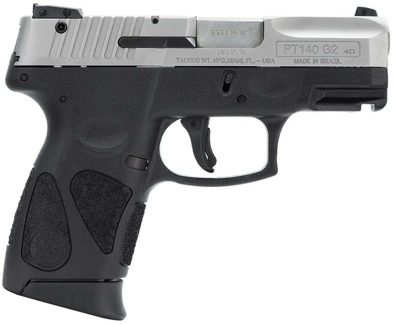 Taurus PT-140 Millennium G2 40 S&amp;W 3.2" Barrel, Black Poly Grip SS, 11rd