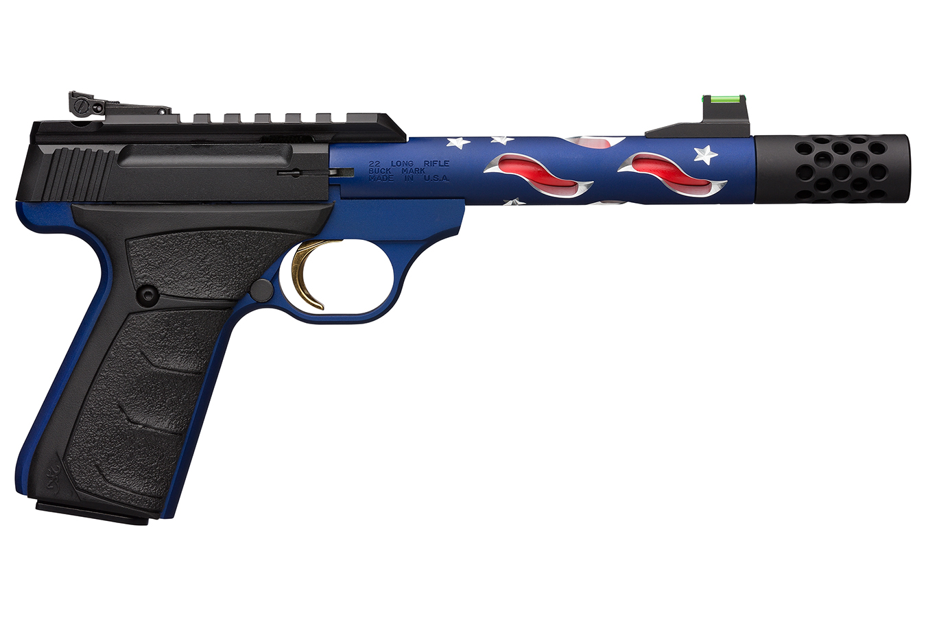 Buck Mark Plus Vision Americana 22LR Rimfire Pistol with American Flag Theme