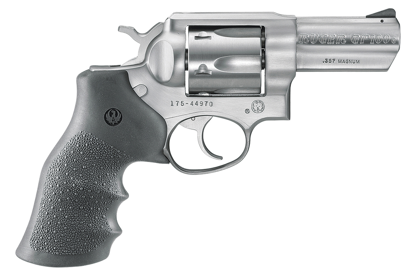 GP100 Standard 357 Magnum Double-Action Revolver with Hogue Monogrip