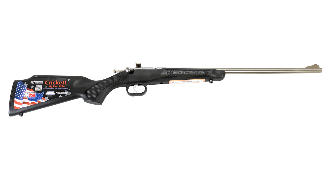 Crickett 22 WMR Youth Bolt-Action Rimfire Rifle with Black Synthetic Stock and Stainless Steel Barrel