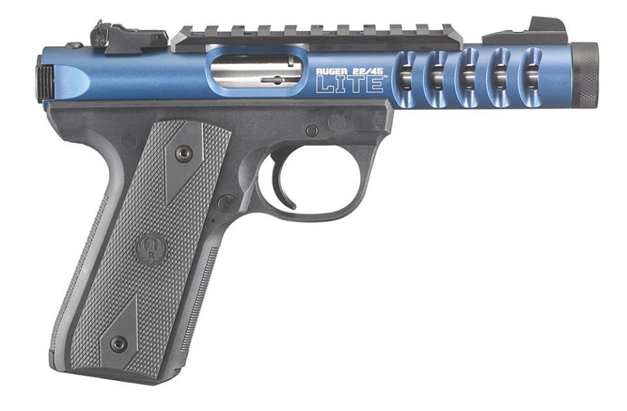 Ruger 22/45 Lite .22lr, 4.4", Threaded Barrel, Blue Anodized, Adj Sights, 10rd