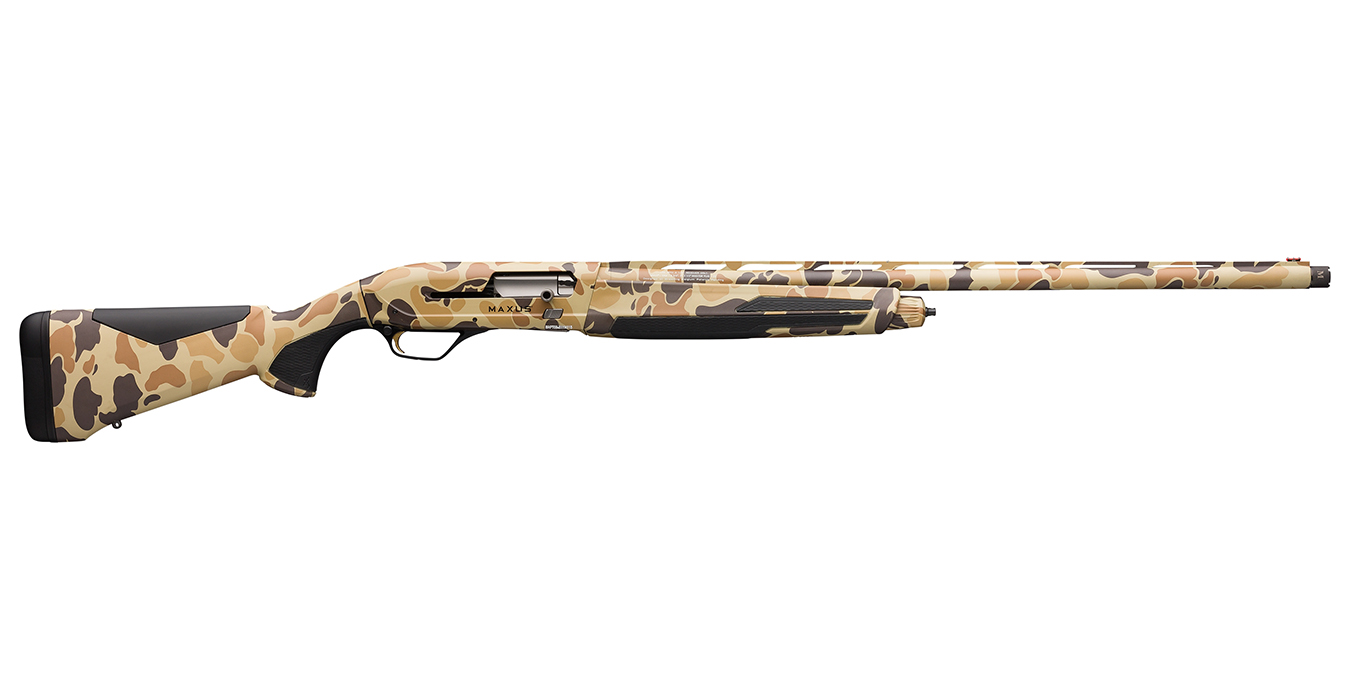Maxus II 12 Gauge Semi-Auto Shotgun with 26 Inch Barrel and Vintage Tan Camo Finish