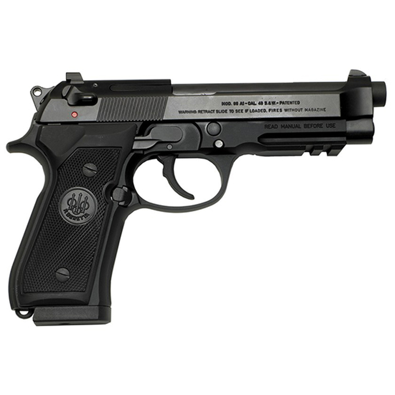 Beretta 92A1 9mm 4.90" TB 17rd Black Bruniton Steel Slide Black Checkered Polymer Grip