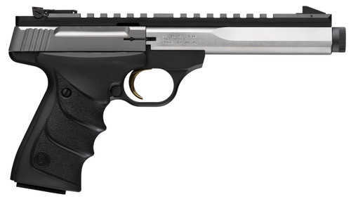 Browning Buck Mark Contour SR 22 LR, 5.9" Threaded Barrel, Stainless Steel Slide, Black URX Grip, 10rd