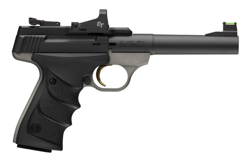 Browning Buck Mark Practical 22 LR, 5.5" Barrel, Black/Gray, Crimson Trace Red Dot, 10rd