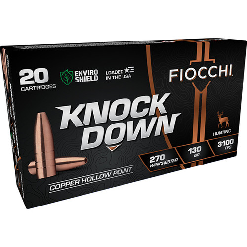 Fiocchi Knock Down 270 Win 130gr Hollow Point 20rd Box