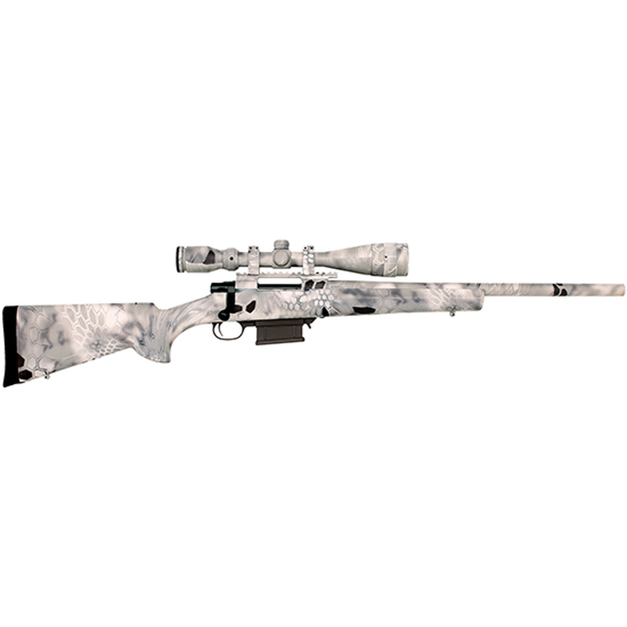 Howa Kryptek Full Dip Rifle Package .308 Wnchester 20" Heavy Barrel 4-16x44mm Nikko Stirling Scope Raid Camouflage 5rd