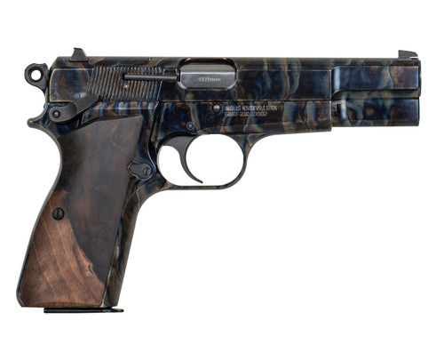 Inglis GP-35 9mm, 4.7" Barrel, Case Hardened, Turkish Walnut Grip, 15rd