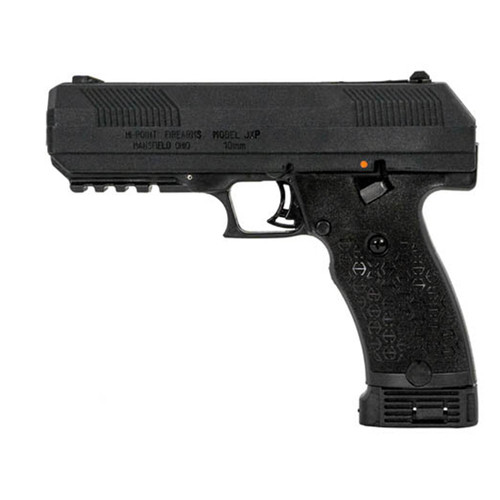 Hi-Point JXP 10mm, 4.50" Barrel, Black Powder Coated YC9 Styled Serrated Slide, Black Frame-Rail-Textured Grips, 10rd