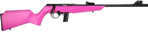 Rossi RB22 22 LR, 16" Barrel, Black, Pink Synthetic, Fiber Optic Sights, 10rd