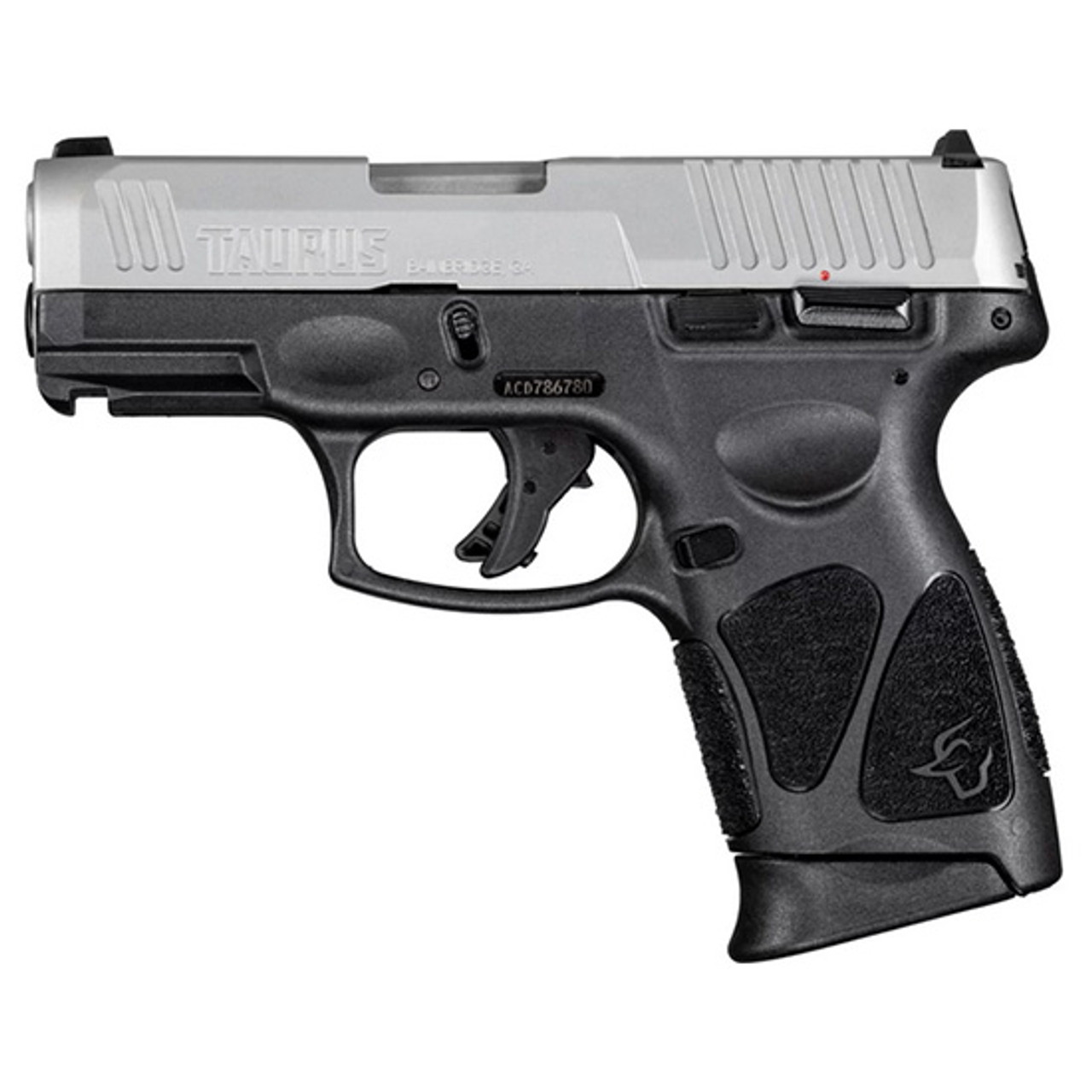 Taurus G3C 9mm, 3.26" SS Barrel, Black Frame, Fixed Sights, Manual Thumb Safety, 12rd