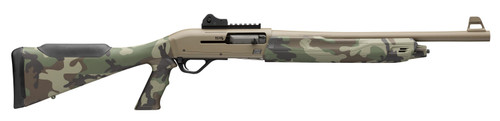 Winchester SX4 Extreme Defender 12 Ga, 3" Chamber 18.5" Barrel, Flat Dark Earth Rec, Woodland Camo, 4rd