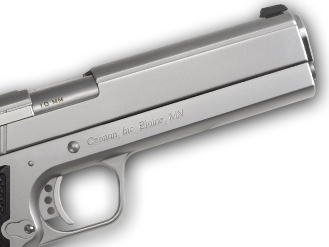 Coonan MOT 10mm, 5", Satin Stainless, Fixed Night Sights, Black Alum Grips, 2 Mags (Special Order)