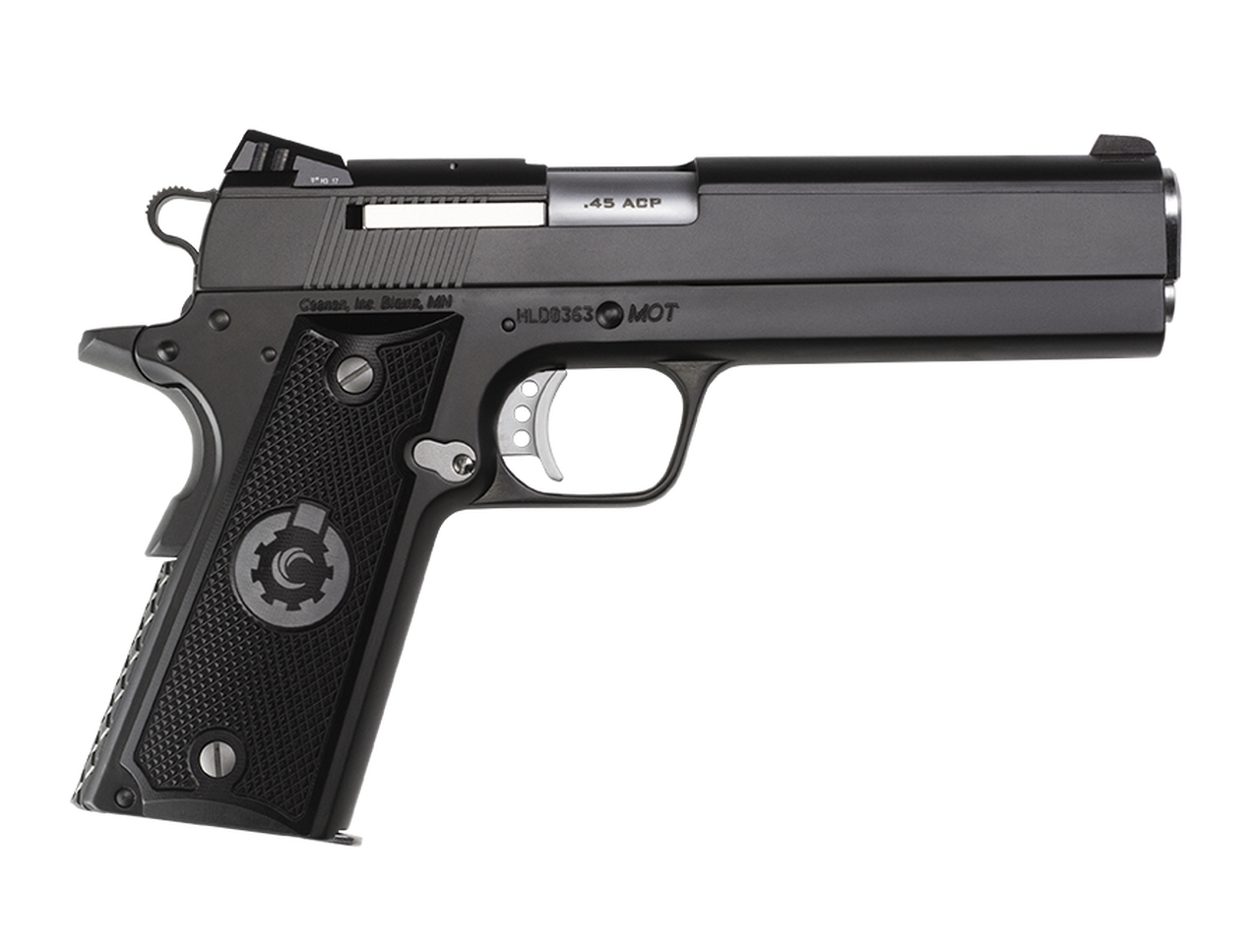 Coonan MOT 45 ACP, 5", Black Ionbond Stainless, Fixed Black Sights, Black Alum Grips, 1 Mag (Special Order)