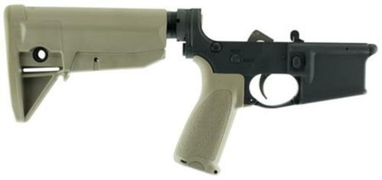 Bravo Company Lower Receiver, Multi-Cal, Flat Dark Earth Stock &amp; Pistol Grip