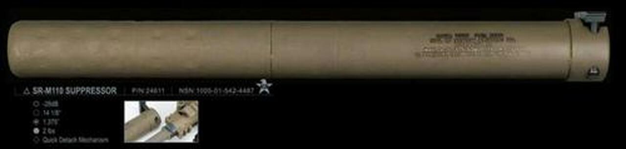 Knight's Armament M-110 MOD3 Suppressor, 7.62mm, DE