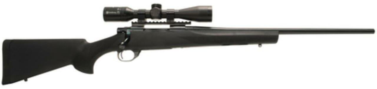 Howa/Hogue Package .270 Winchester 22" Barrel Blue Finish Hogue Overmolded Stock Black Nikko Stirling Panamax 3-9x40mm Riflescope With Rings/Base 5rd