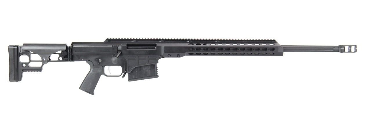 Barrett MRAD 338 Lapua Mag 26" Fluted 10+1 Black Cerakote Black Folding Right Side Stock Black Polymer Grip