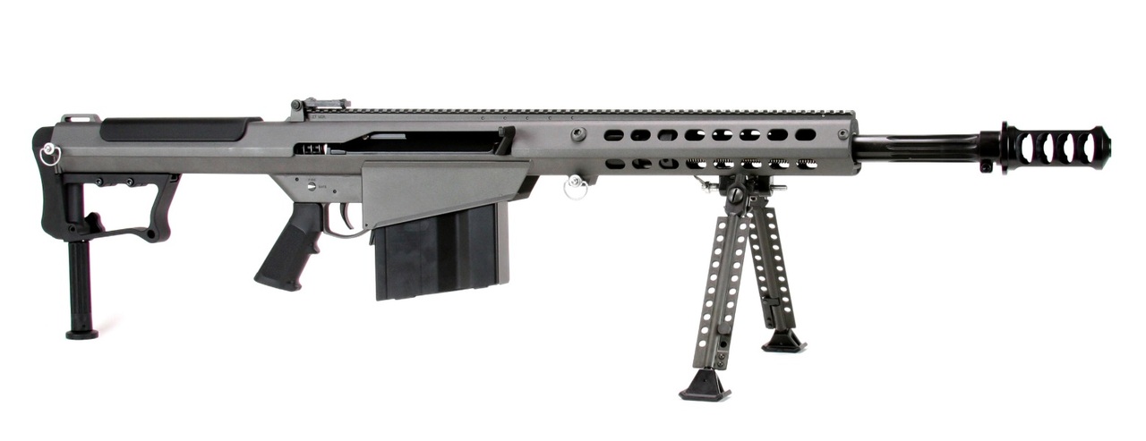 Barrett M107A1 50 BMG, 20" Barrel, Gray Cerakote Finish, Synthetic Stock, Front/Rear Flip Sights, 10Rd, 1 Magazine, Bipod, Pelican Hard Case